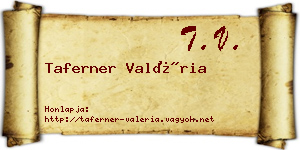 Taferner Valéria névjegykártya